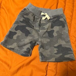 Gray Camouflage Kids Shorts